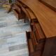 Curved dressing table 50-60s teak
