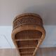 Rattan shelf vintage peacock style