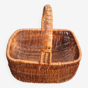 Large old rattan basket