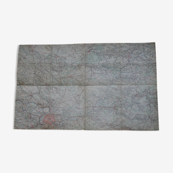 Old map Paris, Beauvais, Soissons, Montmirail