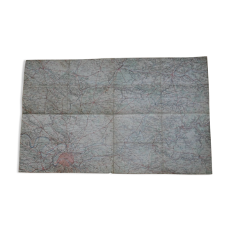 Carte ancienne Paris, Beauvais, Soissons, Montmirail