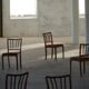 Set of 6 classic modern Danish dining chairs, in oak with upholstered seats, 1950s.