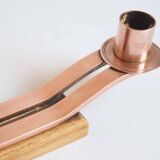 Pair of copper bronze candlesticks