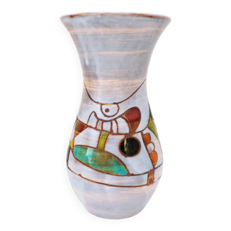 Vase céramique M.C Treinen Vallauris vintage
