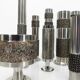 Set of 13 brutalist Space Age vases in steel – BMF, Germany, circa 1970