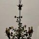 Vintage Tole Ceramic Flower Chandelier 1950’s