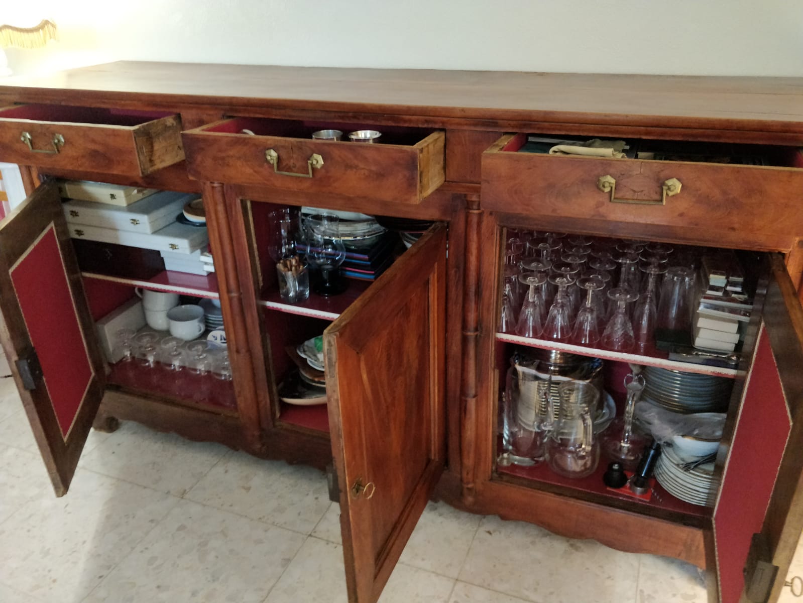Directoire cherry sideboard
