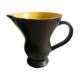 Old black and yellow black and yellow Digoin earthenware pitcher or pitcher