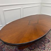 English Globe Wernicke Style Art Deco Conference Table