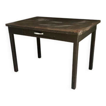 Table métallique à tiroir industrielle ou militaire
