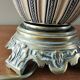 Old bedside lamp faience and brass
