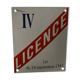Enamel plate license IV
