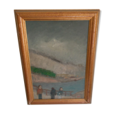 Tableau peinture signée Mazet
