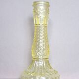 Bougeoir en verre coloré joaune soleil
