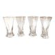 gold and transparent bistro glasses with thick bottom