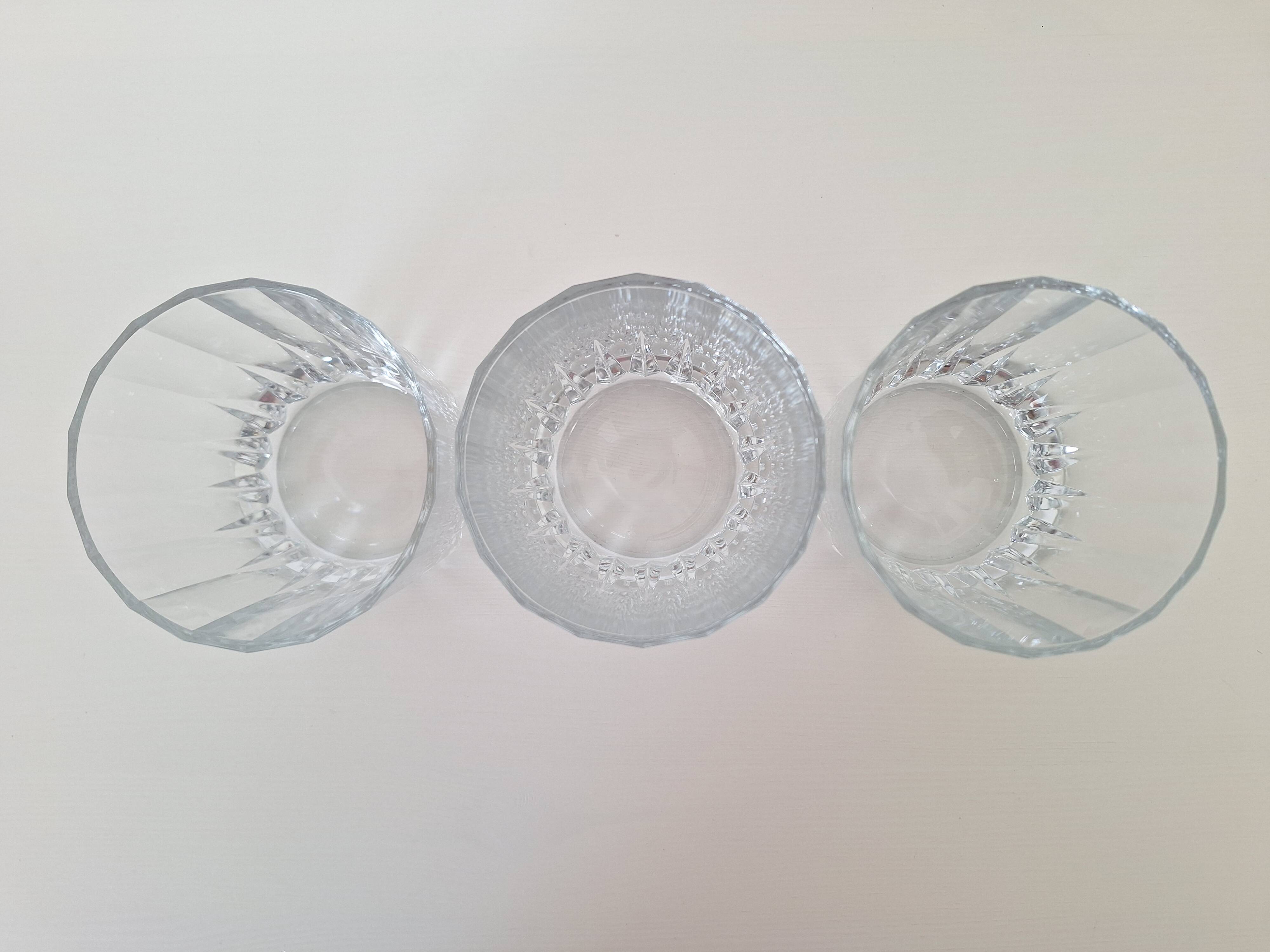 Water or whisky glasses in cut glass