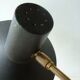 Lamp with ball black metal and brass of the 1950s