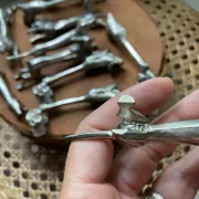 Antique animal knife rests