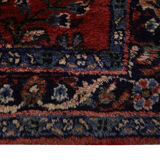 Vintage hamadan runner rug traditional long red wool carpet- 105x250cm