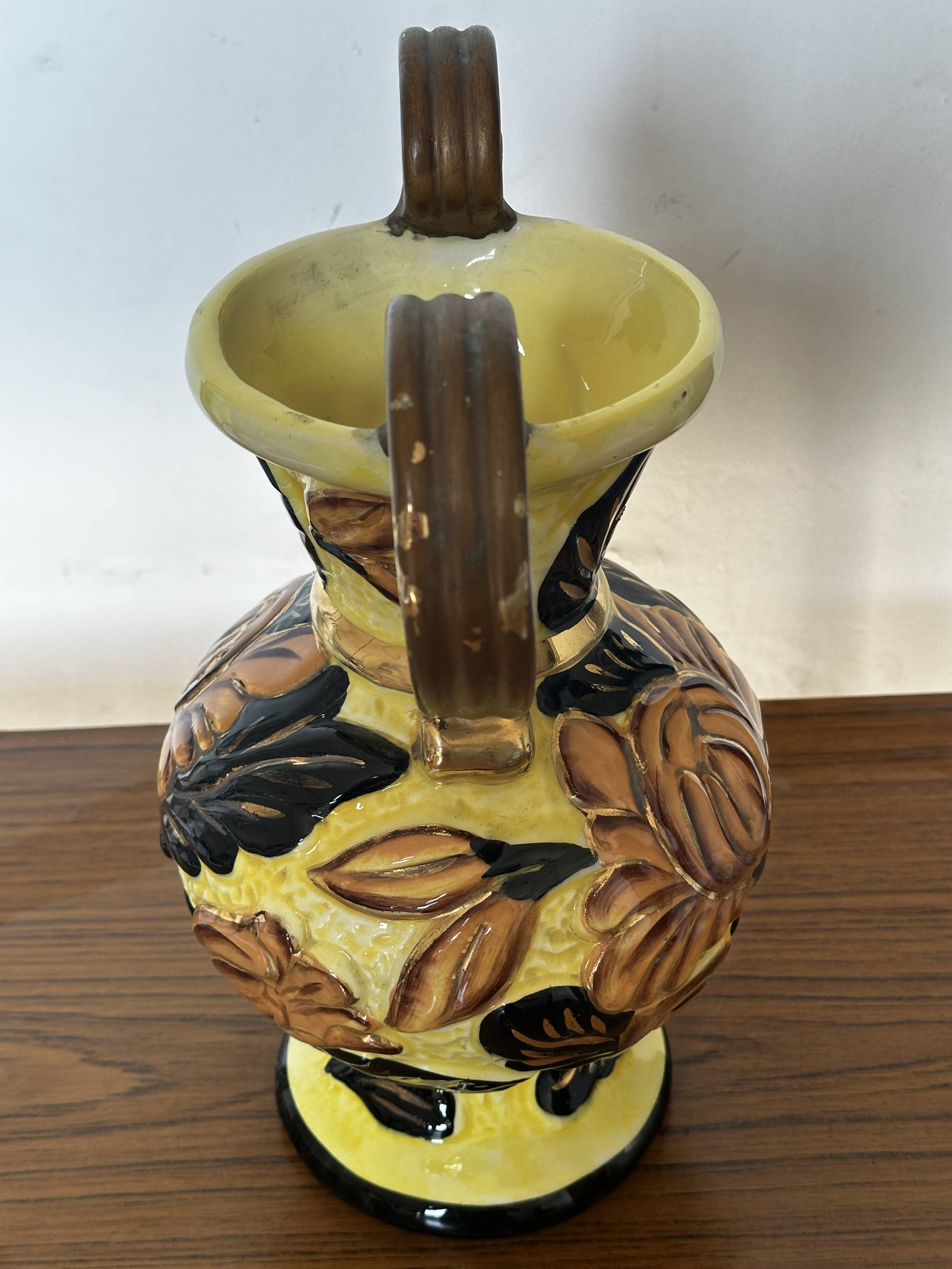 Medici vase in Vallauris ceramic, signed JTF