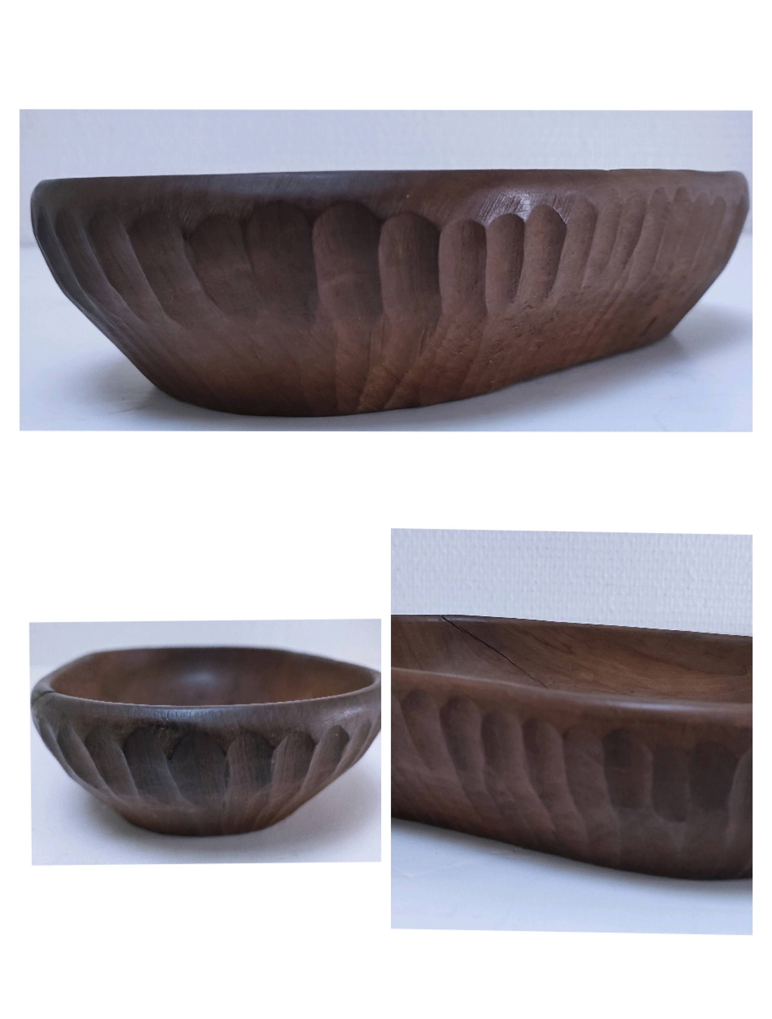 Solid wood pocket emptier, gouged