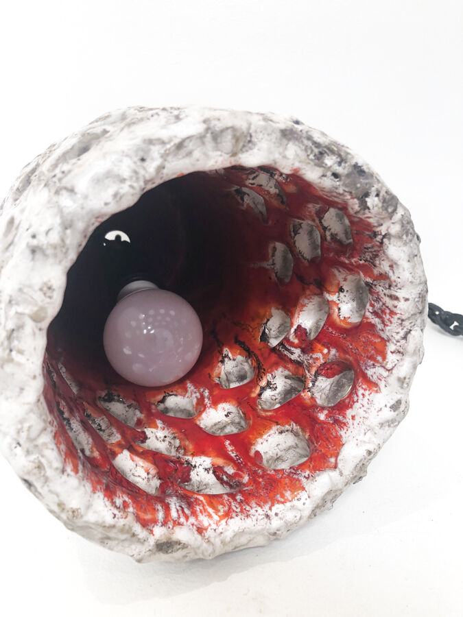 Scandinavian ceramic lamp, 1960