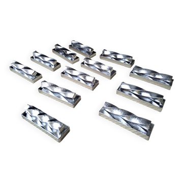 12 Porte couteaux en métal couleur argent