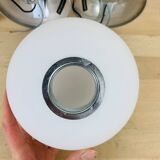 3 Max Bill wall lights for Temde in opaline, 1970s