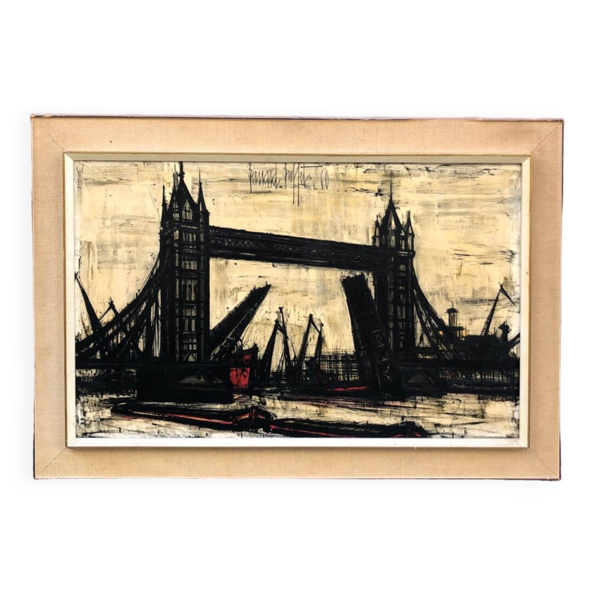 Littography Bernard Buffet London Bridge | Selency