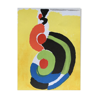 Original lithograph Sonia Delaunay Spanish dancer 1972