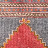 Tapis oriental turc rouge et bleu, 144 x 245 cm
