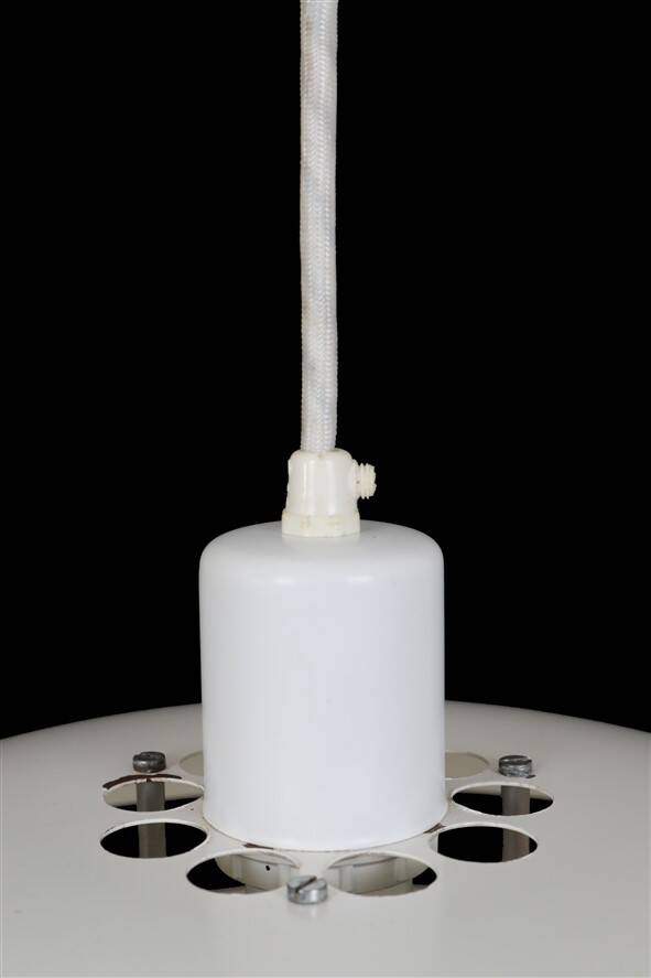 White Danish modern design multilayer pendant lamp / 1970s
