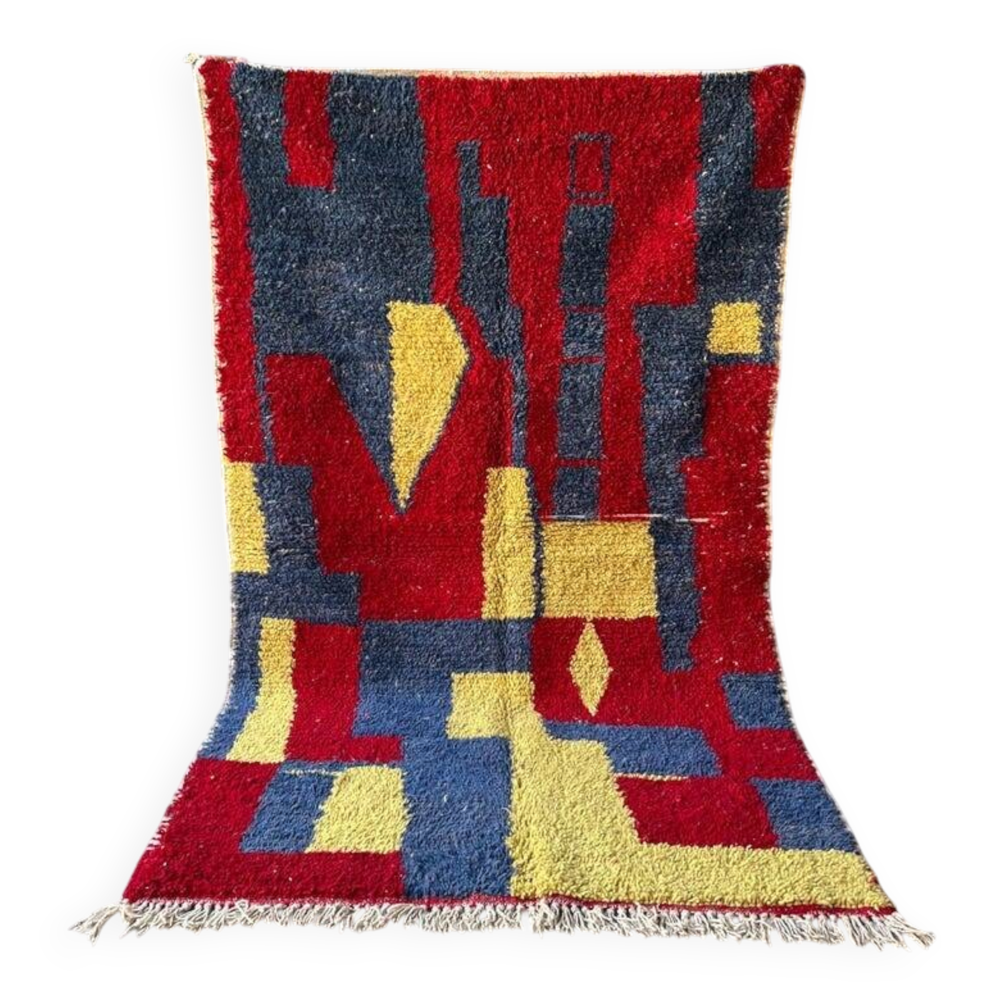 Handmade natural wool rug 250cm x 150cm