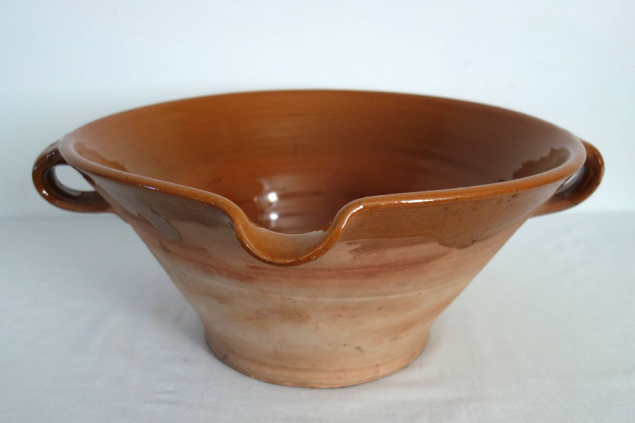 Glazed terracotta terracotta bowl, diameter 38cm