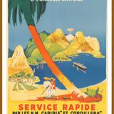Affiche vintage Nach Westindien und Mittelamerika