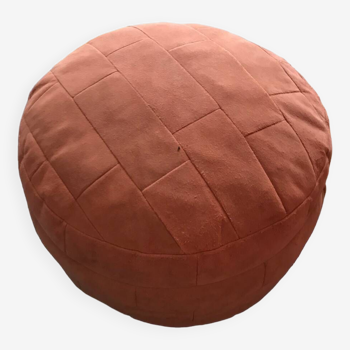 Alcantara patwork pouf