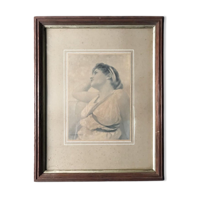 Henri Ryland, Portrait d’une jeune femme, gravure, XIXème siècle