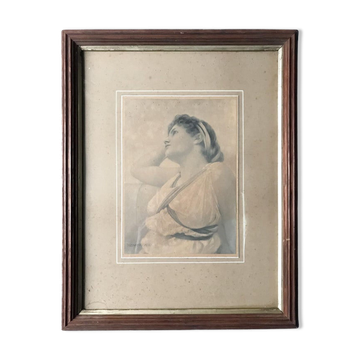 Henri Ryland, Portrait of a young woman, engraving, nineteenth century