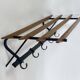 Coat rack 1950 metal and vintage wood