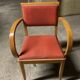 Club armchair with curved armrests known as "bridges" from the 1950s.