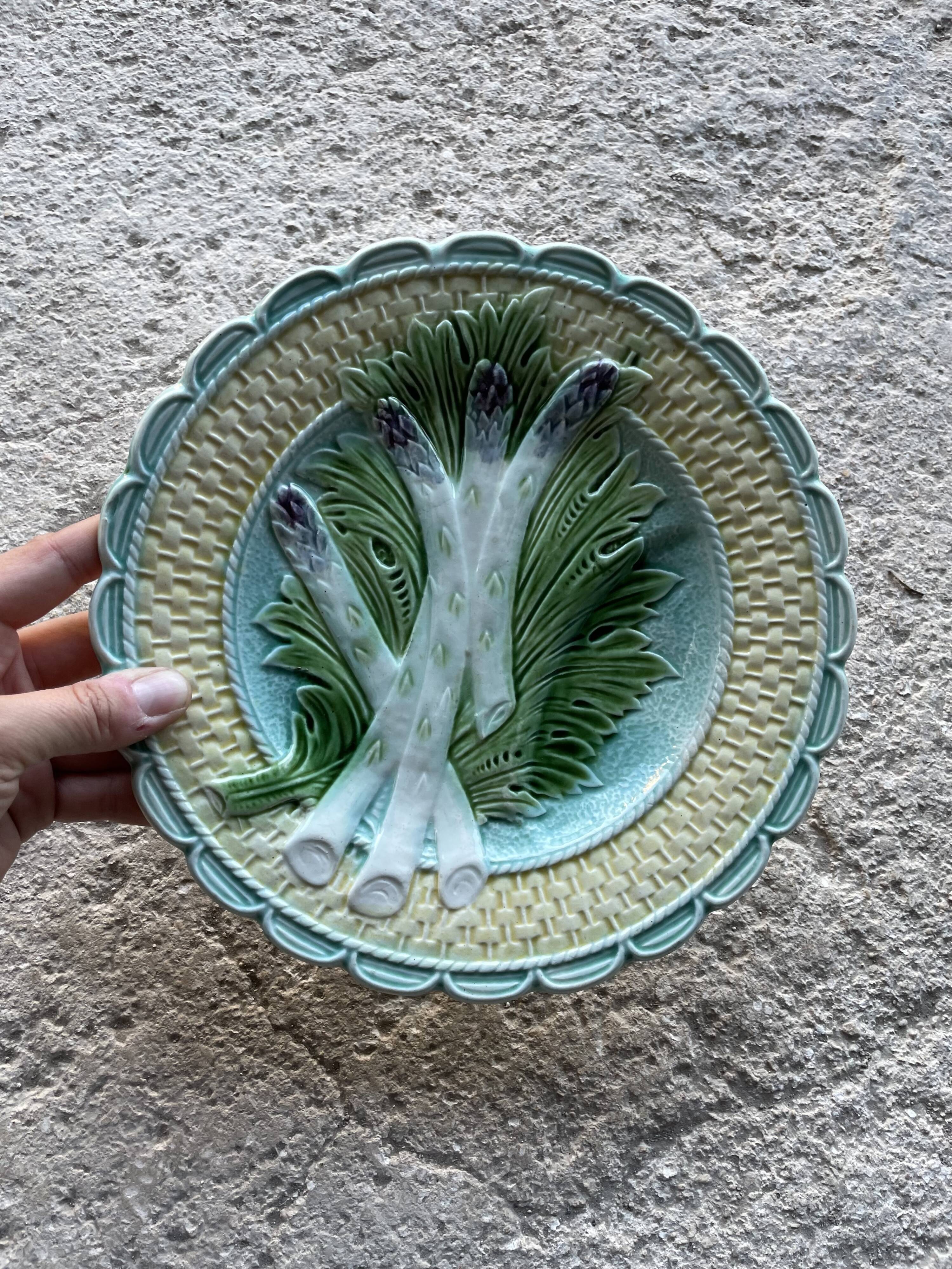 Asparagus plate in old slip