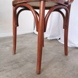 Chaise de salle à manger vintage en bois courbé : dossier éventail style Thonet, pub irlandais des années 1970