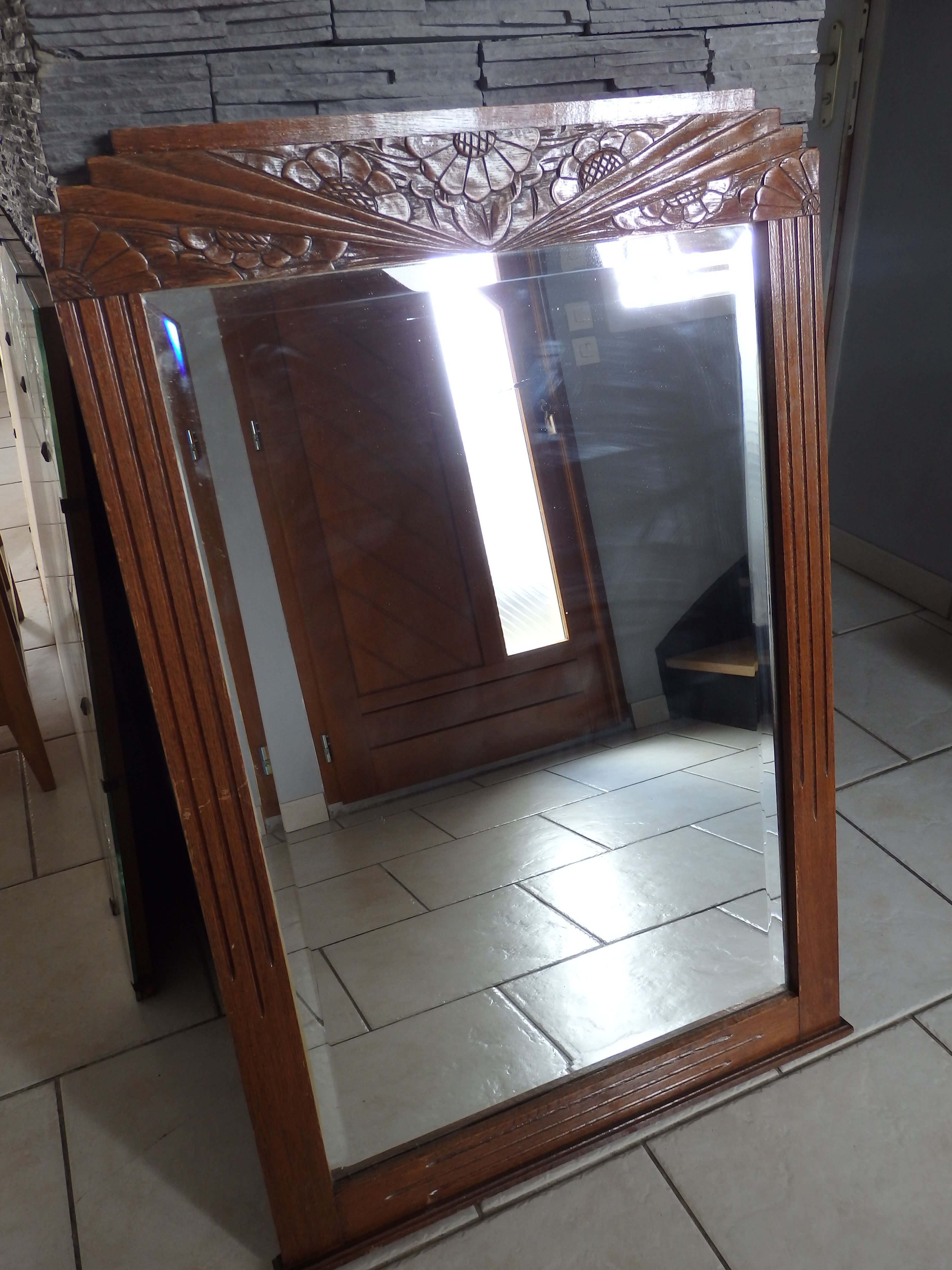 Old vintage art deco mirror