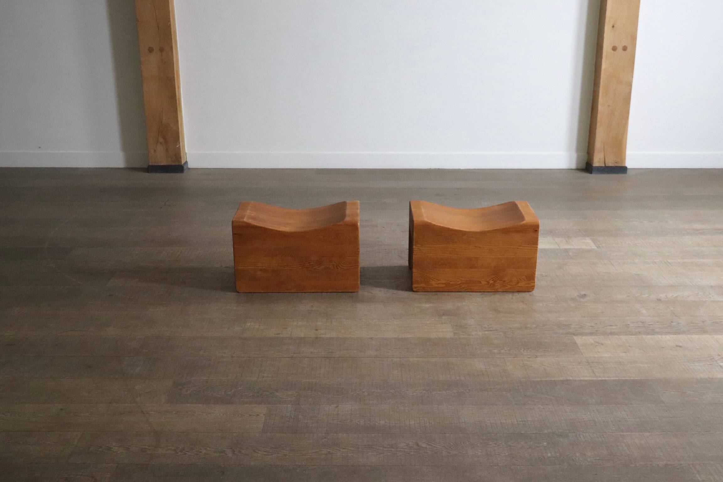 Paire de tabourets « Palle » par KJ Pettersson & Söner, Suède, années 1970