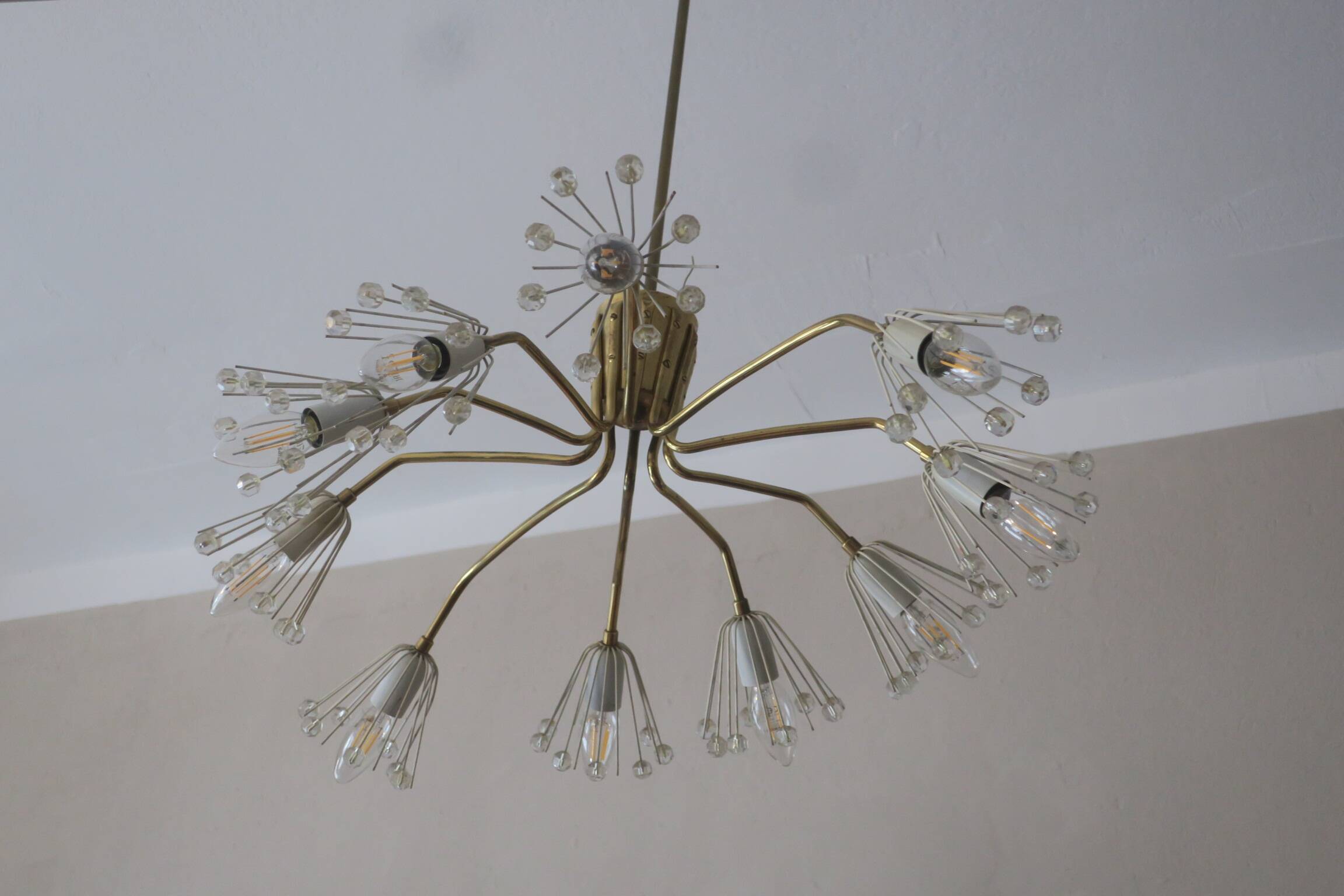 Emil Stejnar for Rupert Nikoll elliptical chandelier, Austria 1950s