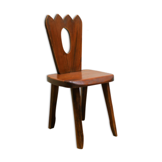 Vintage brutalist wooden chair