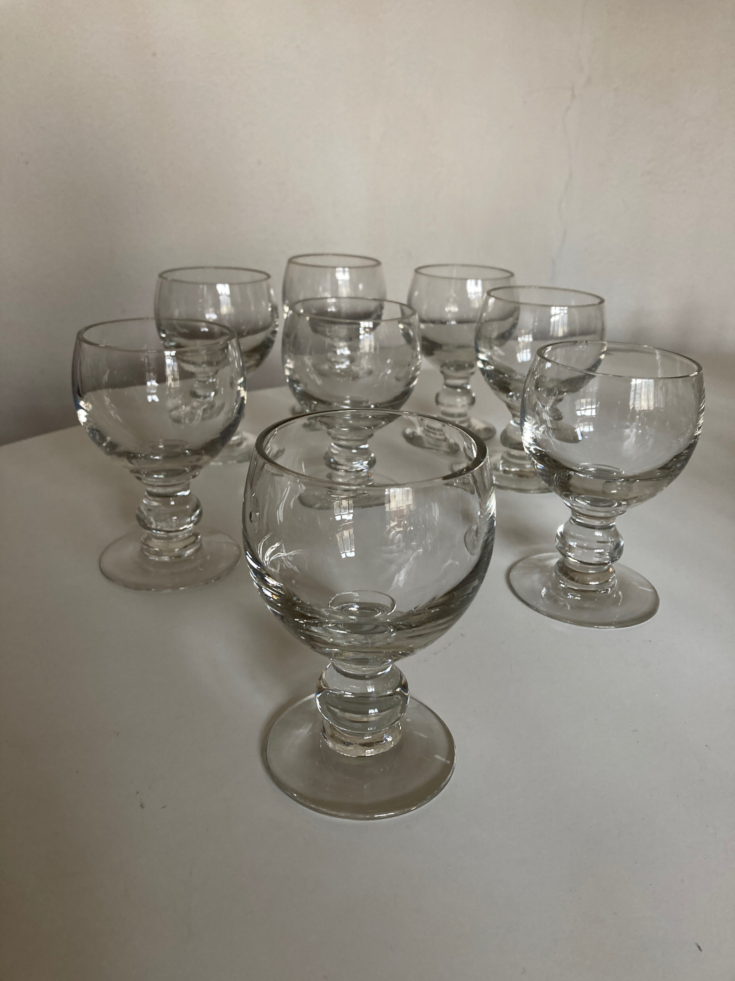 Set of 8 glasses balloon 19th