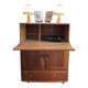 Ercol English wooden secretary, on wheels – 1970s.