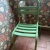 2 Tolix chairs in patinated metal