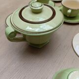 Service à café et sucrier vert tilleul